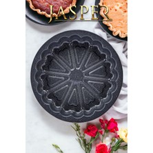 Jasper Kalpli Granit Kaplama Yanmaz Yapışmaz Yuvarlak Kek Tart Kalıbı 27 cm