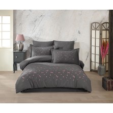 Hobby Çift Kişilik Spring Gri Nakışlı Nevresim Takımı