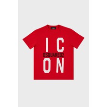 Dsquared2 Pamuklu Bisiklet Yaka Çocuk T Shirt DQ0243 D002F T Shirt DQ0243