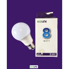 EcoLink Philips 8W LED Ampul E-27 Duy (2700K-Sarı) Ecolınk By Philips