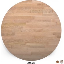 Woodlife Yuvarlak Ahşap Plaka Masa ve Sehpa Tablası Meşe-70 Cm-18 mm