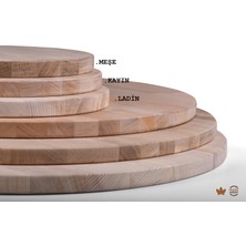 Woodlife Yuvarlak Ahşap Plaka Masa ve Sehpa Tablası KAYIN-110 Cm-18 mm