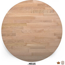 Woodlife Yuvarlak Ahşap Plaka Masa ve Sehpa Tablası MEŞE-120 Cm-30 mm