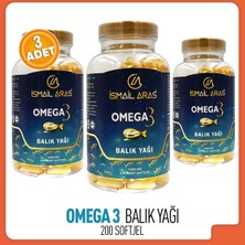 Ismail Aras Omega-3 Balık Yağı 200 Adet Softgel 3kutu