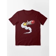 Otuz5 Füze Baskılı Bisiklet Yaka T-Shirt