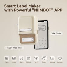 Niimbot B21S Bluetooth Taşınabilir Termal Etiket Yazıcı - Krem