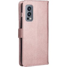 SZY Mall Oneplus Nord 2 5g Için Flip Case Kart Yuvası ile Klasik Düz Renk Yüksek (Yurt Dışından)