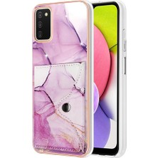 SZY Mall Samsung Galaxy A03S Mermer Ince Cüzdan Kart Yuvaları Yumuşak Tpu Tampon (Yurt Dışından)