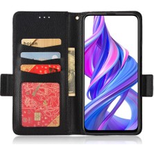 SZY Mall Huawei Y9S Yan Toka Pu Deri Cüzdan Manyetik Kart Yuvaları Için Kılıf (Yurt Dışından)