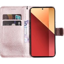 SZY Mall Xiaomi Poco M6 Pro 4g Için Flip Case Kart Yuvası ile Klasik Düz Renk (Yurt Dışından)