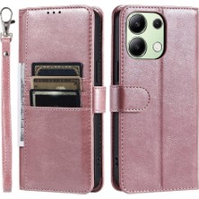 SZY Mall Xiaomi Redmi Not 13 Için Flip Case 4g Cüzdan Kickstand 6 Kart Yuvaları Pu (Yurt Dışından)