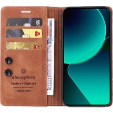 SZY Mall Xiaomi 13T Flip Kapak Için Flip Case Basit Iş Cüzdan Deri Kılıf (Yurt Dışından)