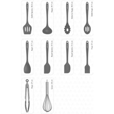 Valletta VLT1106 Salvatore 10 Parça Spatula Set Gri̇