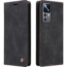 SZY Mall Xiaomi 12T Flip Kapak Için Flip Case Darbeye Deri Kılıf Cüzdan Basit (Yurt Dışından)