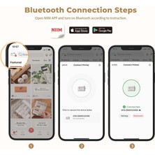 Niimbot H1S Bluetooth Taşınabilir Termal Etiket Yazıcı - Krem