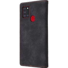 SZY Market Samsung Galaxy A21S Için Flip Case Kapak Cüzdan Deri Kılıf Basit (Yurt Dışından)