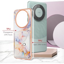 SZY Market Huawei Mate 60 Pro Mermer Kart Yuvaları Için Kılıf Yumuşak Tpu Tampon Ince Cüzdan (Yurt Dışından)