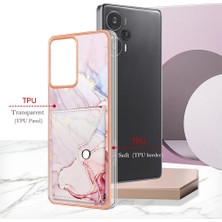 SZY Market Xiaomi Poco F5 5g Kart Yuvaları Mermer Yumuşak Tpu Tampon Ince Cüzdan (Yurt Dışından)