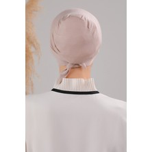 Melodi Scarf Bağlamalı Dikişsiz Çapraz Bone Taş Ten Rengi