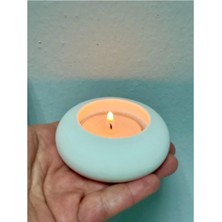 Wammolds Tealight Silikon Kalıp Modern Tasarım 7 cm Beyaz ve Pembe Renkli Dekoratif Obje