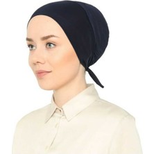 Melodi Scarf Fileli Dikişsiz Bone Lacivert