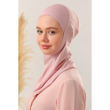 Melodi Scarf Kadın Tesettür Boyunluklu Hijab Spor Bone Pudra