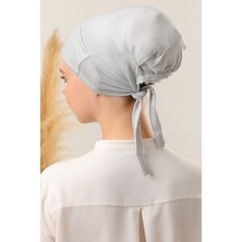 Melodi Scarf Sihirli Yapışkanlı Kaymayan Bone Açık Gri