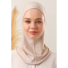 Melodi Scarf Kadın Tesettür Boyunluklu Hijab Spor Bone Taş Rengi