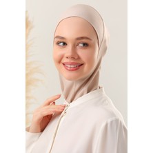 Melodi Scarf Kadın Tesettür Boyunluklu Hijab Spor Bone Taş Rengi