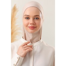 Melodi Scarf Kadın Tesettür Boyunluklu Hijab Spor Bone Taş Rengi