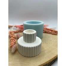 Wammolds Katlı Çizgili Şamdan Silikon Kalıp