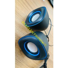 Ata Elektronik Kaliteli 2.0 Mini Taşınabilir Multimedya USB Kablolu 6W Speaker Hoparlör 1+1