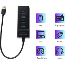 Qasul 4 Port USB Çoğaltıcı Çoklayıcı Hub USB 3.0 Çoklama Pc Laptop Tüm Cihazlara Uyumlu