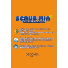 Decomia Home Scrub Mia Tekli Sihirli Sıcak & Soğuk Suda Farklı Lekere Karşı Ekstra Güçlü Gülen Yüz Bulaşık Süngeri Temizlik Süngeri