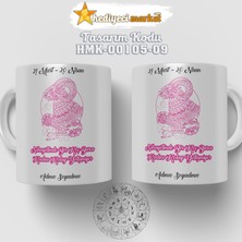 Hediyeci Market Koç Burcu Kadınlara Özel Beyaz Kupa Bardak - HMK-00105-09