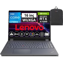 Lenovo Thinkpad P16 Gen2 Intel Core  I7-13700HX 24GB Ddr5 1tb SSD 6gb RTXA1000 16" Wuxga W11PRO Mobil Iş Istasyonu 21FA000ETXW03+WEBLEGELSINÇANTA