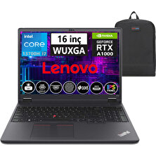 Lenovo Thinkpad P16 Gen1 Intel Core  I7-13700H 32GB Ddr5 2tb SSD 6gb RTXA1000 16" Wuxga W11PRO Mobil Iş Istasyonu 21FC000NTXW12+WEBLEGELSINÇANTA