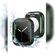 Megafox Teknoloji Apple Watch 41 mm Uyumlu Kasa ve Ekran Koruyucu Su Geçirmez 360 Tam Koruma Sert Pc Kapak, Koyu Yeşil