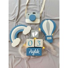 Bianne Atölyesi Grimavi Üç Objeli Bebek Anı Küp Seti Fotoğraf Çekim ve Dekor Için Türkçe