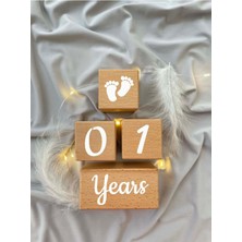 Bianne Atölyesi Bebek Anı Küp Seti Fotoğraf Çekim ve Dekor Için Ingilizce