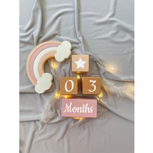 Bianne Atölyesi Pudra-Doğal Bebek Anı Küp Seti ve Gökkuşağı Fotoğraf Çekim ve Dekor Için Ingilizce