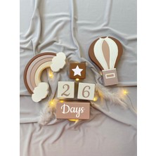 Bianne Atölyesi Mokka Iki Objeli Bebek Anı Küp Seti Fotoğraf Çekim ve Dekor Için Ingilizce