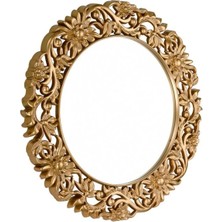 Altıntepe Dekoratif Büyük Yuvarlak Salon Ayna Gold