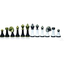 Satranç Metal Çinko/Ahşap G/S Kaplama S/B Ht Cm 7,5 - Ø Cm 2,