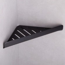 System Banyo Aksesuarları Duş Raf Sistemi Siyah Renk 21 cm