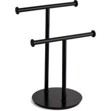 System Banyo Aksesuarları Hareketli Havluluk Siyah 370x264x270 mm