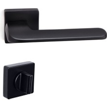 Atlas Siyah - Wc Rozetli Kapı Kolu - Hha170Ro11W Al6