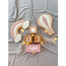 Bianne Atölyesi Pudra-Doğal Iki Objeli Bebek Anı Küp Seti Fotoğraf Çekim ve Dekor Için Türkçe