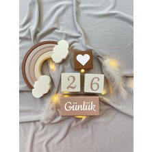 Bianne Atölyesi Mokka Bebek Anı Küp Seti ve Gökkuşağı Fotoğraf Çekim ve Dekor Için Ingilizce