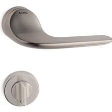 Fortuna Saten - Wc Rozetli Kapı Kolu - Hha136Ro12W Nb